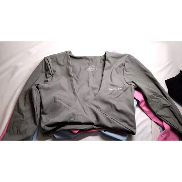 Peachy Bunz LS Crop Shirts Size Small 7 Total Lot Various Colors - Picture 4 of 11